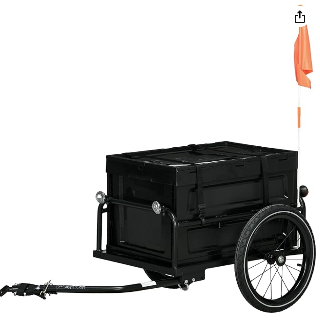 chariot de course vélo HOMCOM